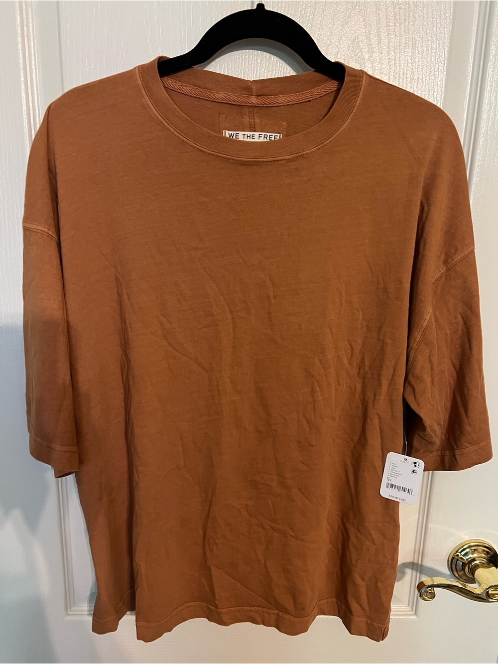 We The Free Perfect Oversized Tee In Meercat Cocoa NWT Size SX